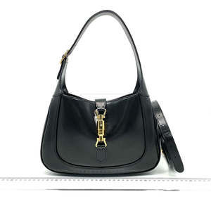 Gucci Jackie 1961 Black Leather Bag with Adjustable Strap